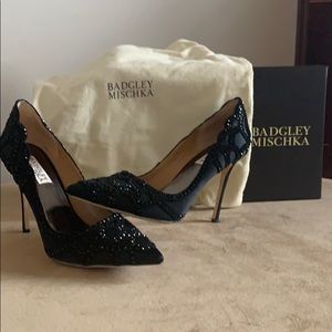 Badgley mischka sequin pumps